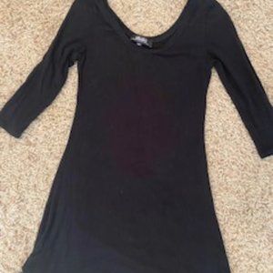 LuLus Black Off the should 3/4 sleeve dress Size Medium